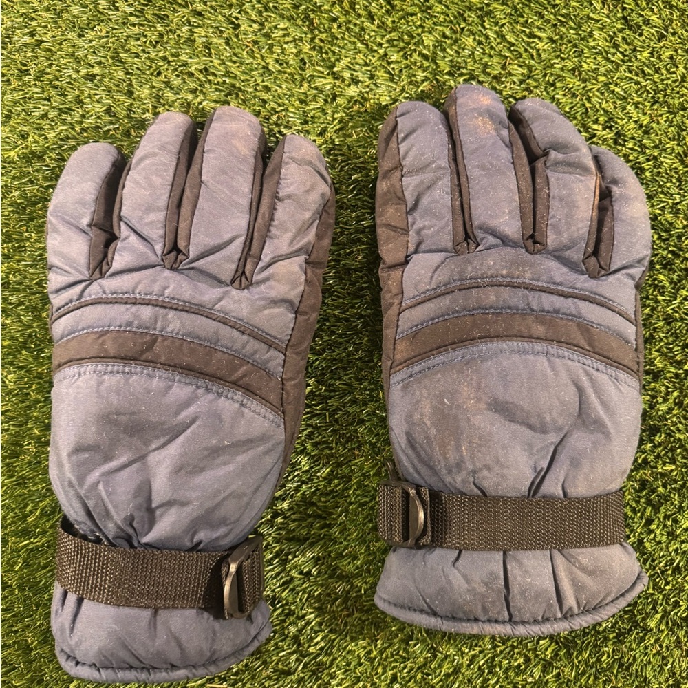3M Thinsulate Navy Blue & Black Winter Gloves